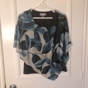 ⭐️HOST PICK⭐️ LAURA PETITES Blouse, Double Layer, Blue, Women’s Size Med…